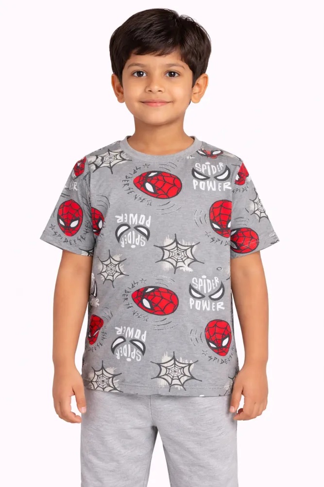 Unisex Grey Graphic Print Cotton T-Shirt